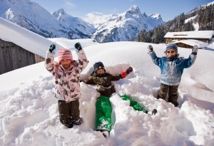 Warth en Schröcken skidorpen